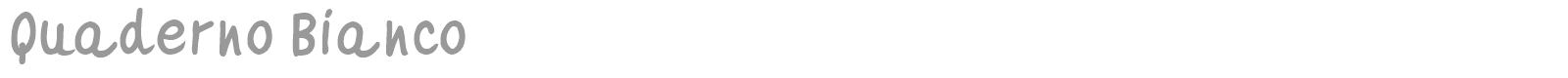 Quaderno Bianco font preview